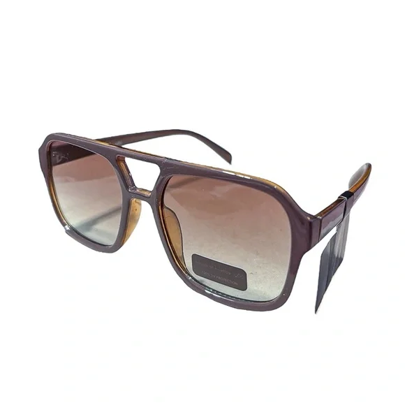 House Of Harlow Sunnglasses Taupe Color UV Protection Harlowe Square Sunglasses | Gold & Taupe Flash | DIFF Eyewear main image 4